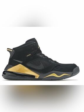 Nike Air Jordan 270 Mars Men's Black and Gold High-Top Sneaker